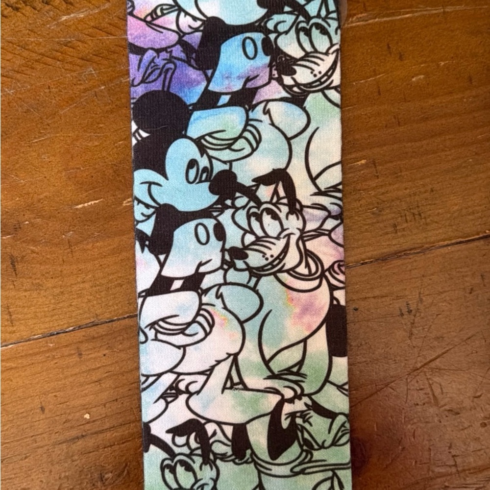 Disney Parks Socks Tie Dye Mickey Mouse Pluto Unisex NWT Purple, Blue & Green.